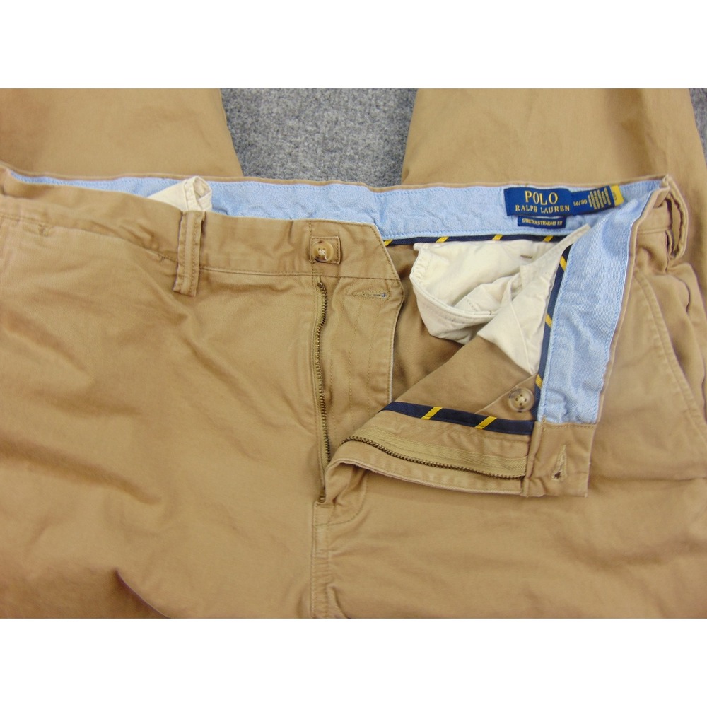 Polo Ralph Lauren Pants Mens 36x30 Stretch Straight Fit Tan Chino Khakis - Picture 6 of 10